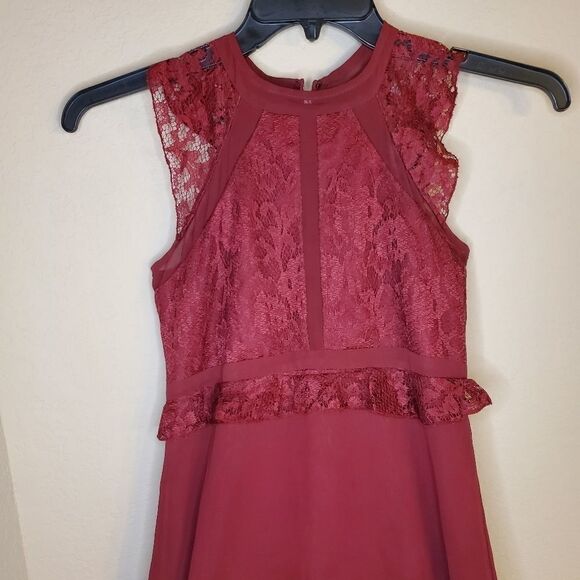 Bari Jay wine color JUNIOR BRIDESMAID dress - Picture 5 of 8